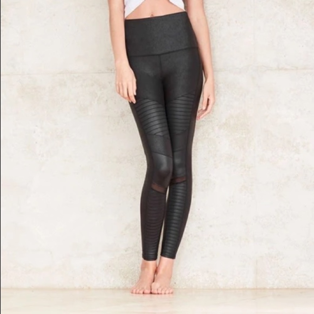 Alo leather moto leggings